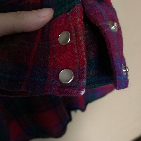 Pendleton 100% Wool Plaid Button Down Size L Long - Picture 4 of 5